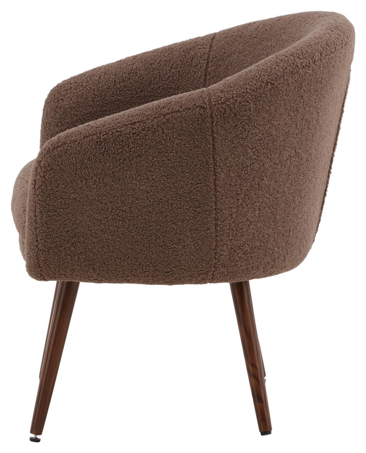 Sessel Wanda, Braun B: 68 cm - Braun, Design, Textil/Metall (68/75/63cm) - Livetastic