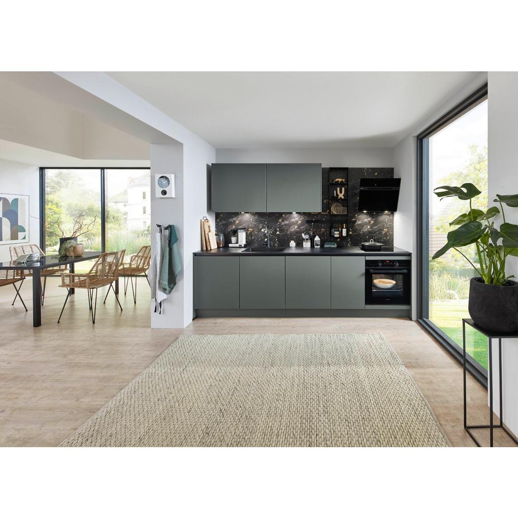 Küchenzeile Eastbourne ohne Geräte 290 cm Mineralgrün