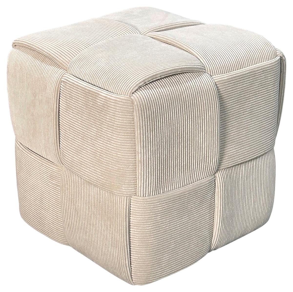 Pouf Urban Beige Gepolstert - Beige, Design, Textil (40/40/40cm) - MID.YOU