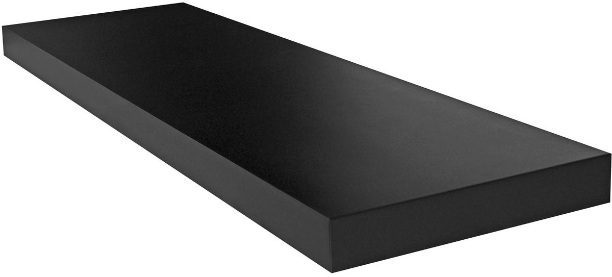 NÁSTENNÁ POLICA GIGA - čierna, Modern, kompozitné drevo (80/3,8cm)