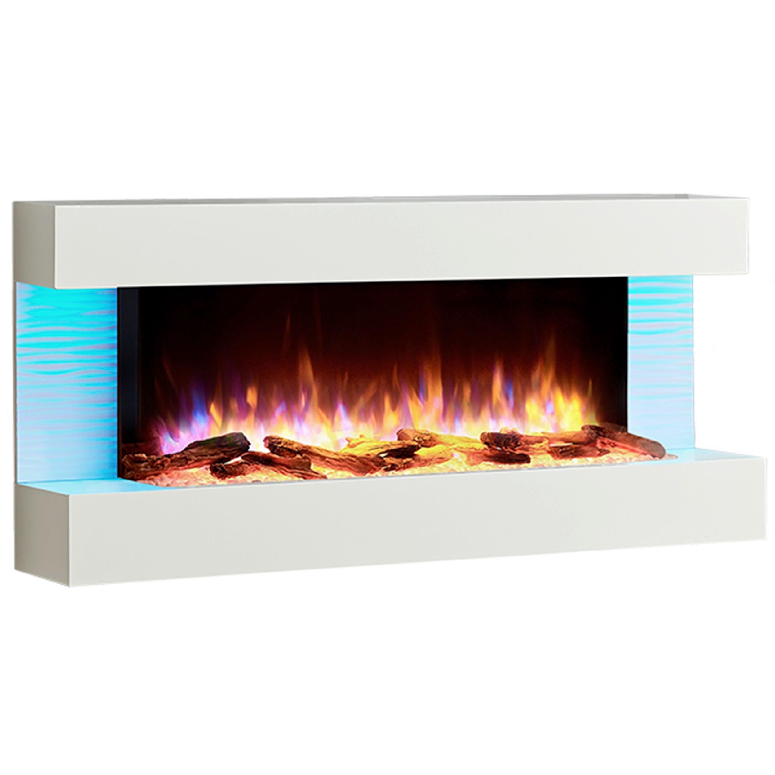 Elektrokamin Helia - Weiß, Basics, Holzwerkstoff/Metall (100/83/28cm)