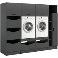 Prádelna Free Antracit - antracitová, Basics, kompozitní dřevo (242/195/68cm) - MID.YOU