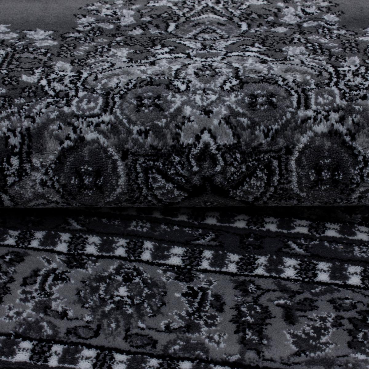 Orientalischer Webteppich Grau Marrakesh 200x290 cm - Schwarz/Grau, KONVENTIONELL, Textil (200/290cm)