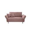 2-Sitzer-Sofa Vanilla Rosa - Schwarz/Rosa, Design, Textil (163/97/102cm) - Livetastic