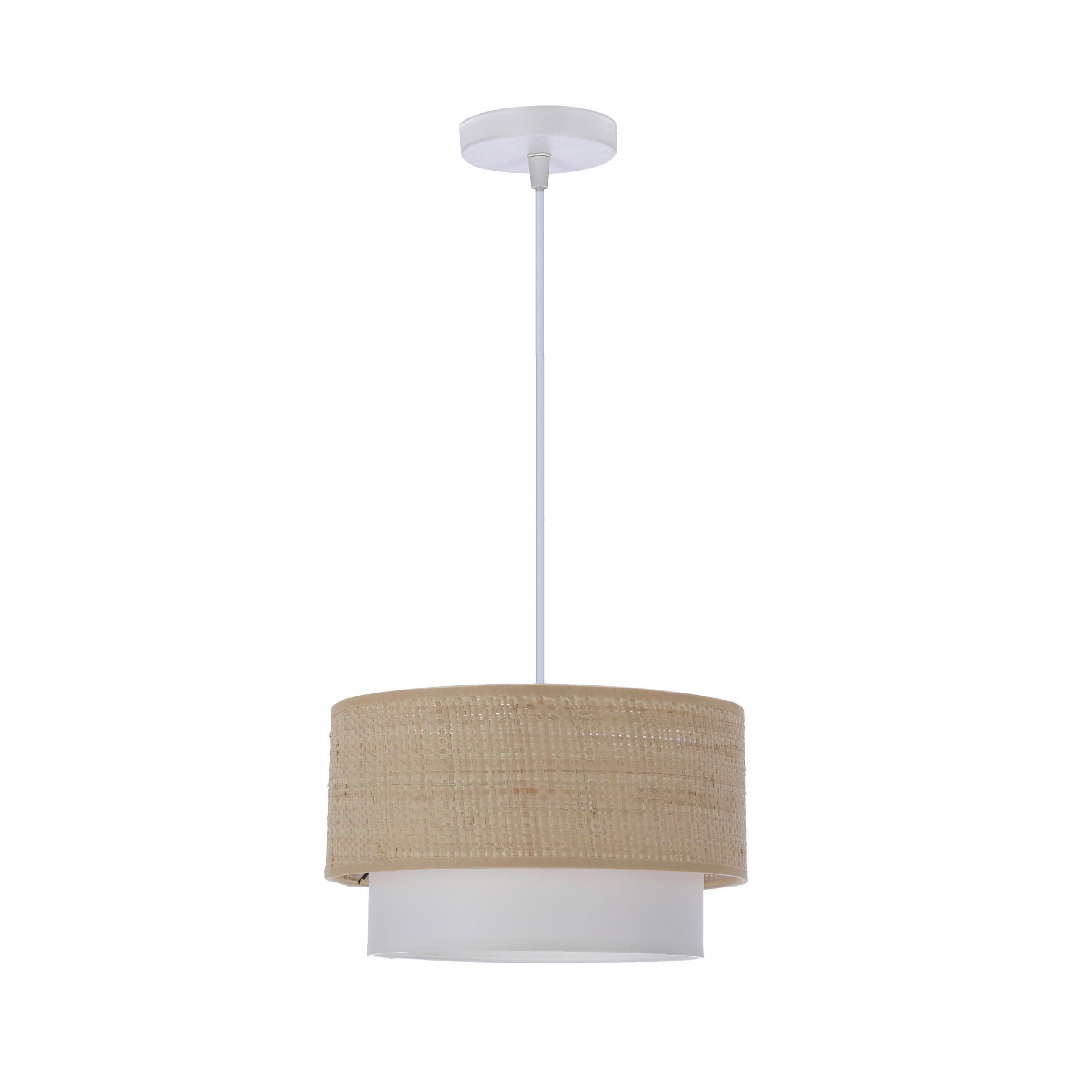 Pendelleuchte 31-21663 Ritana - Beige/Weiß, Natur, Kunststoff/Metall (25/25/115cm)