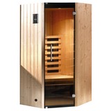 Infrarotkabine Tanilla Eck - Fichtefarben, MODERN, Glas/Holz (137/190/99cm)