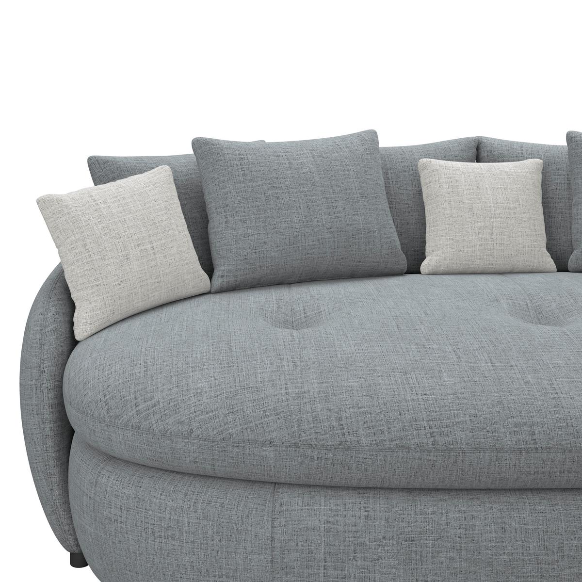 Mega pohovka ARUBA 2, antracitová/sivá ženilka - čierna/antracitová, Trend, textil/plast (238/80/140cm) - Luca Bessoni