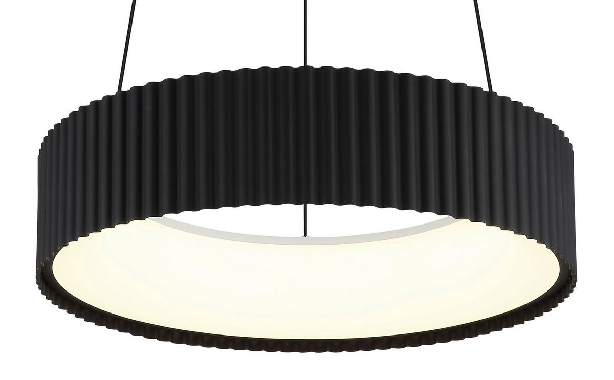 ZÁVĚSNÉ LED SVÍTIDLO KEMP - bílá/černá, Basics, kov/plast (46/12cm) - Globo