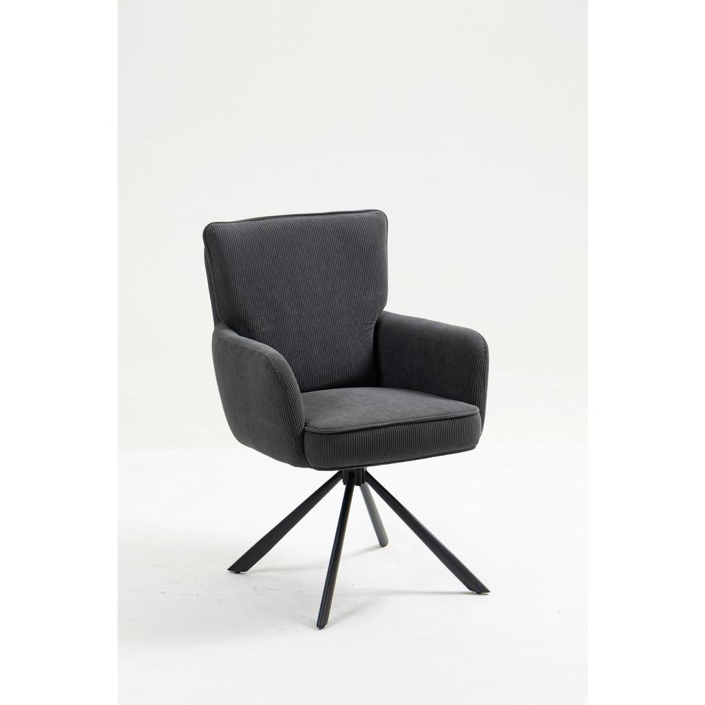 Armlehnstuhl Mila Cord Sitzfl. 180° Drehbar, B: 60cm