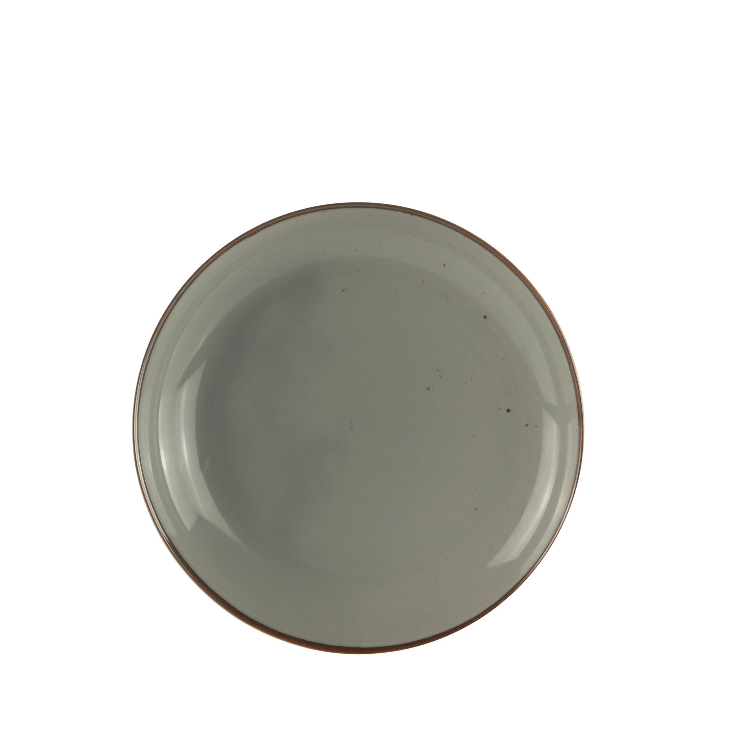 DEZERTNÝ TANIER CAPRI - sivá, Modern, keramika (22/3,2cm) - Mömax