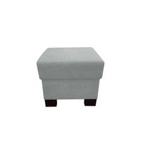 Taburet CHANDLER, světle šedá, max. do 150 kg - světle šedá/hnědá, Design, dřevo/textil (51/43/51cm) - Ondega