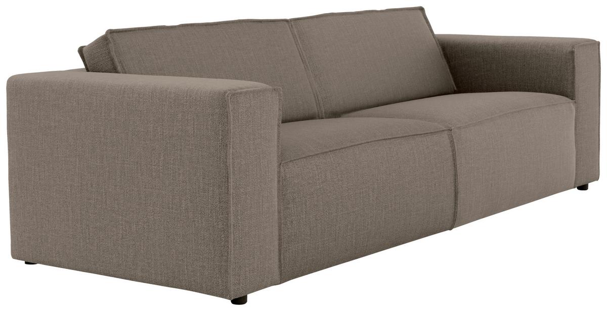 3-sitzer-sofa Dice Taupe/grau B: 250 Cm - Taupe/Schwarz, MODERN, Textil (250/80/102cm) - MID.YOU