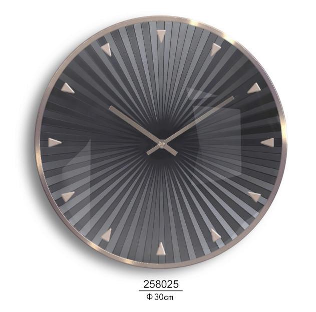 Wanduhr Vanessa - Roségold/Grau, KONVENTIONELL, Glas/Papier (30/4cm) - Luca Bessoni