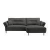 Ecksofa Piatelli Schwarz S: 269x172 cm - Anthrazit/Schwarz, MODERN, Textil (269/172cm) - MID.YOU