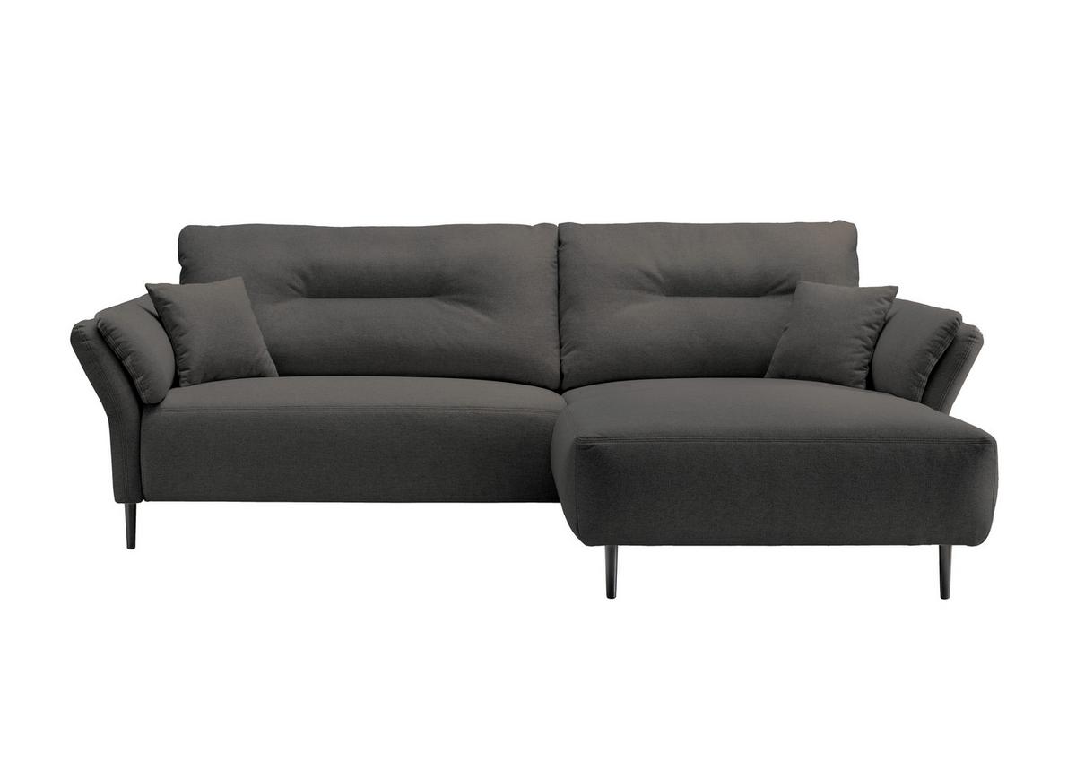Ecksofa Piatelli Schwarz S: 269x172 Cm - Anthrazit/Schwarz, MODERN, Textil (269/172cm) - MID.YOU