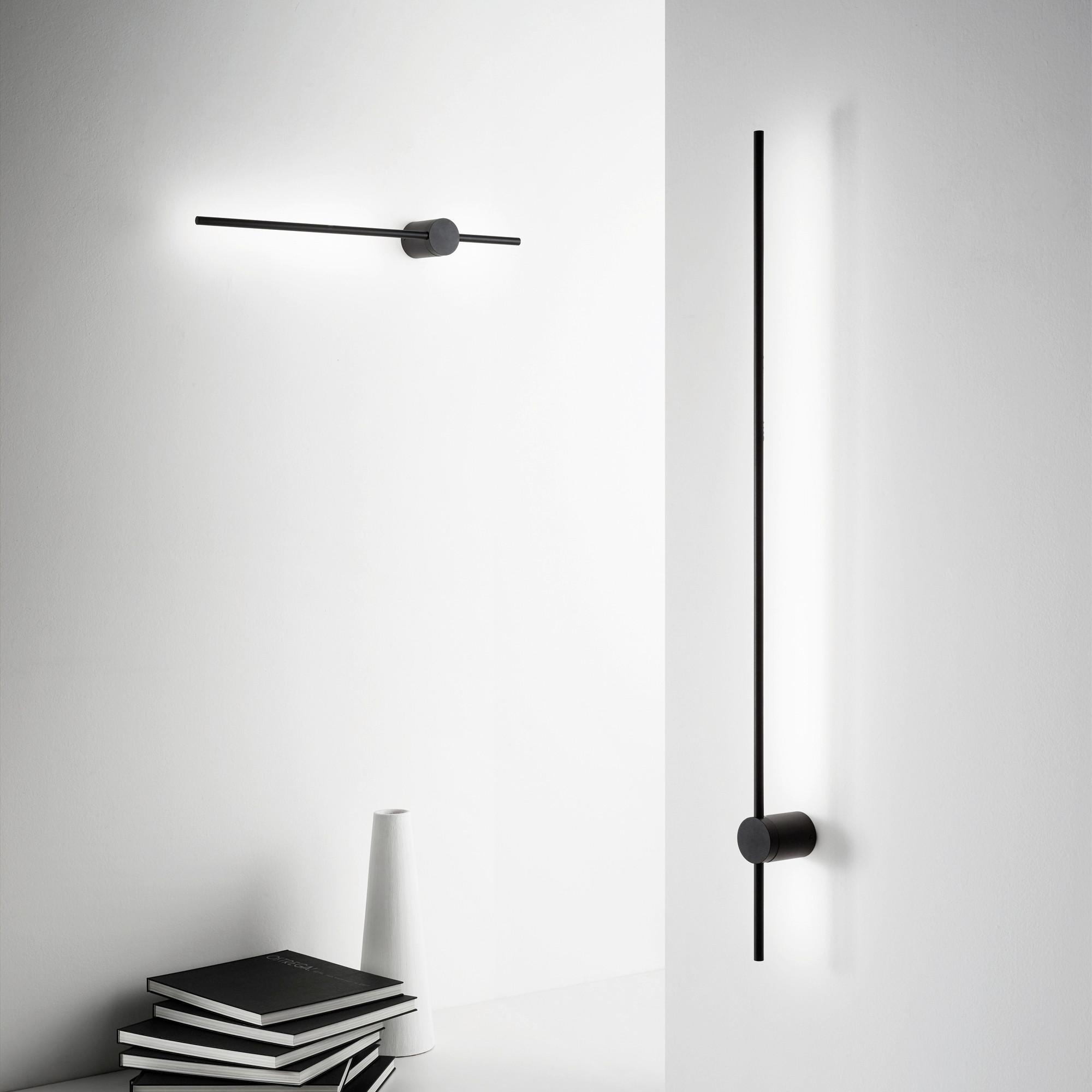 Wandleuchte Essence Nero Schwarz B: 10 Cm - Schwarz, Design, Metall (124/10/7cm) - Ideal Lux