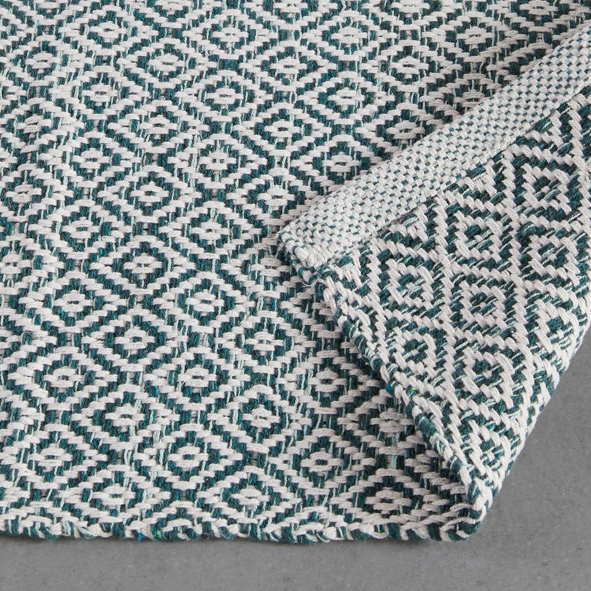 RUČNE TKANÝ KOBEREC Carola 1, 60/120cm, zelená - zelená, Basics, textil (60/120cm) - Modern Living