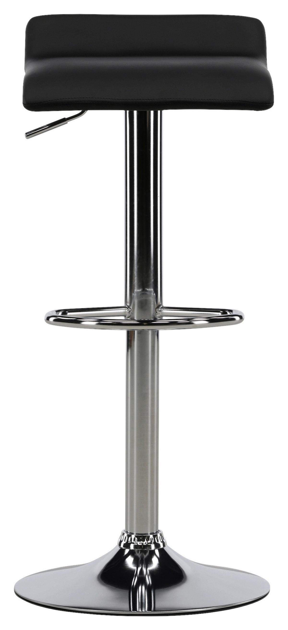 Barhocker-set Jonna - Silberfarben/Schwarz, Design, Textil/Metall (38/84/38cm) - Livetastic