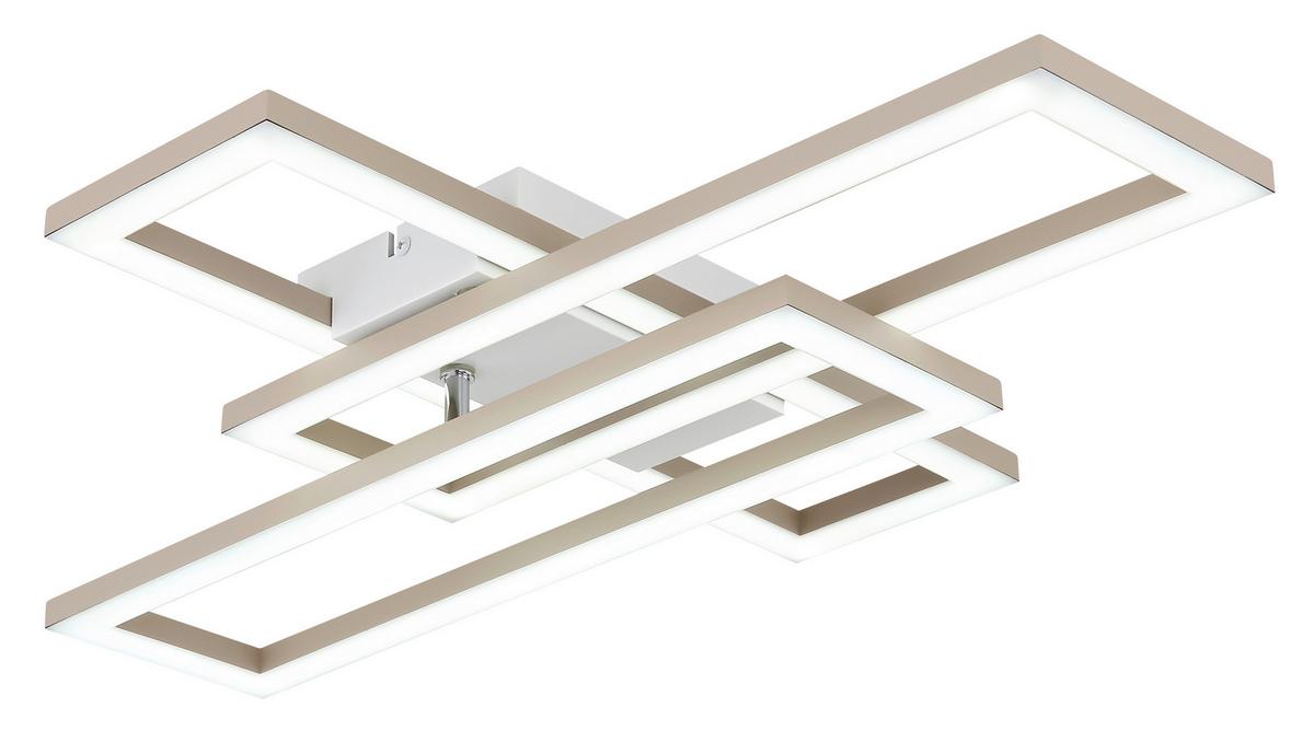 LED-Deckenleuchte Memory-Funktion - Sandfarben/Weiß, Design, Kunststoff (55/40/7,5cm) - Globo