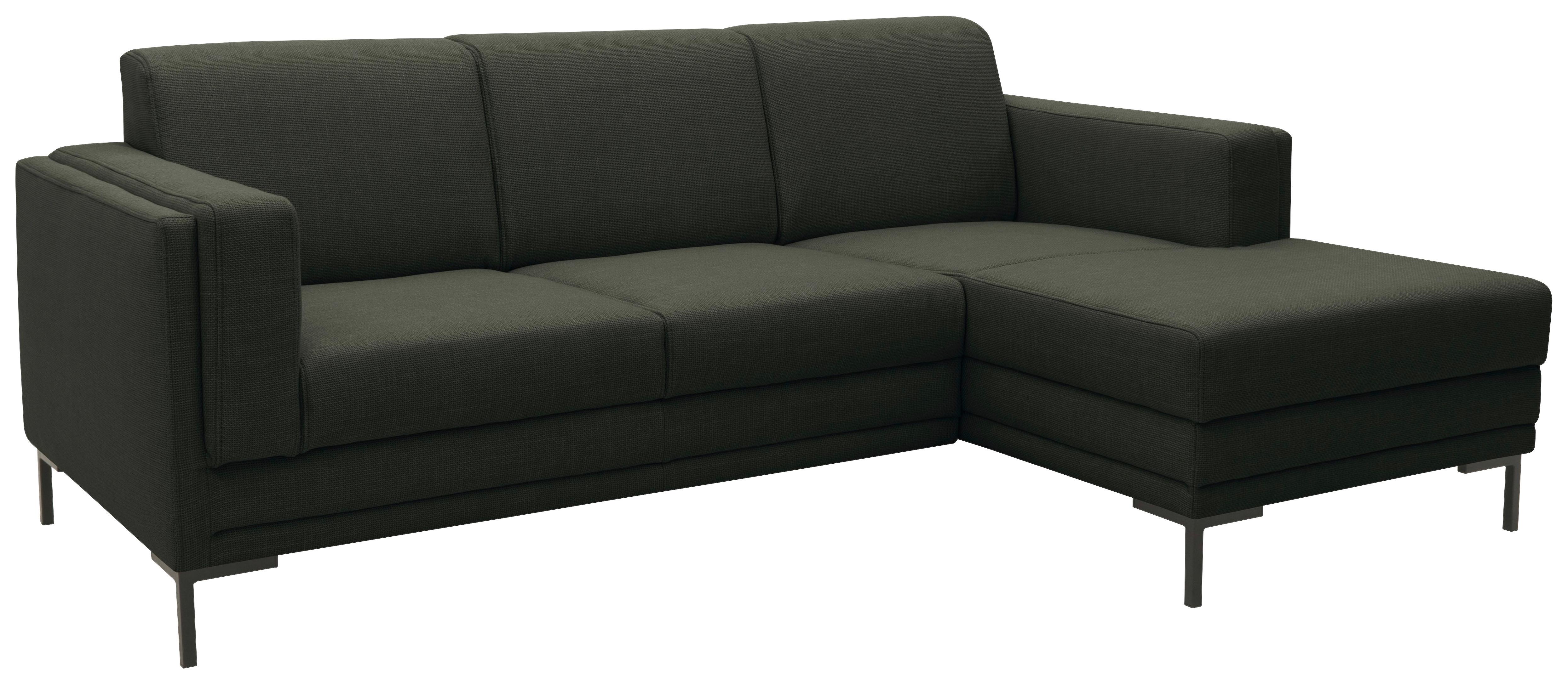 Ecksofa Looks Vii Dunkelgrün - Dunkelgrün/Schwarz, Design, Textil (214/146cm) - LOOKS by W.Joop