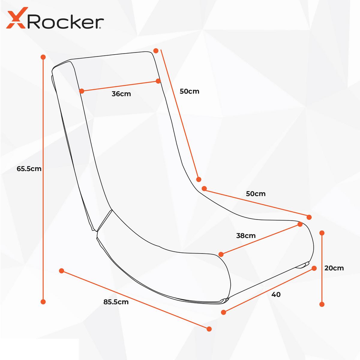 Gamingsessel Video Rocker - Blau, MODERN, Textil (41/65/85cm) - X Rocker