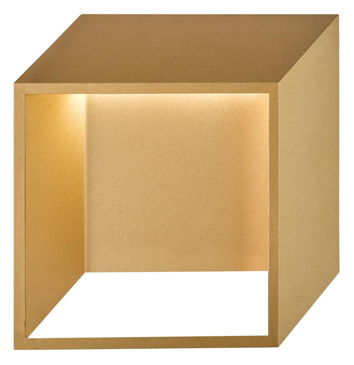 Led-wandleuchte 4416.01.15.8000 - Goldfarben, Design, Kunststoff/Metall (25/9,2/25cm) - Globo