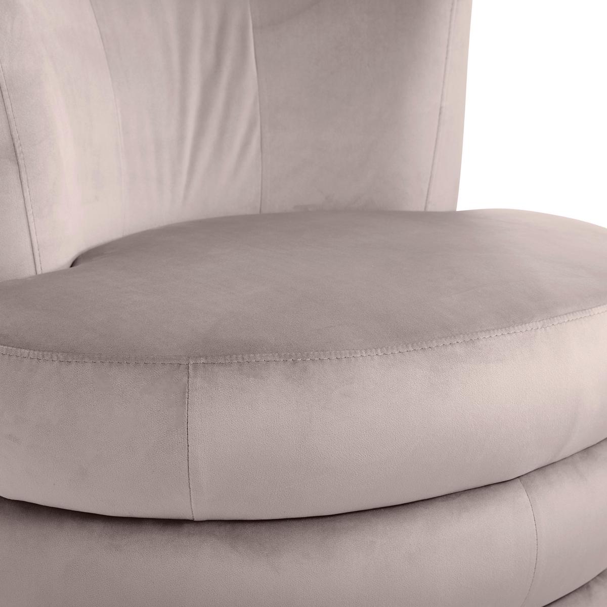 Designsessel Magari - Edelstahlfarben/Altrosa, Trend, Textil (90/82/85cm) - Livetastic