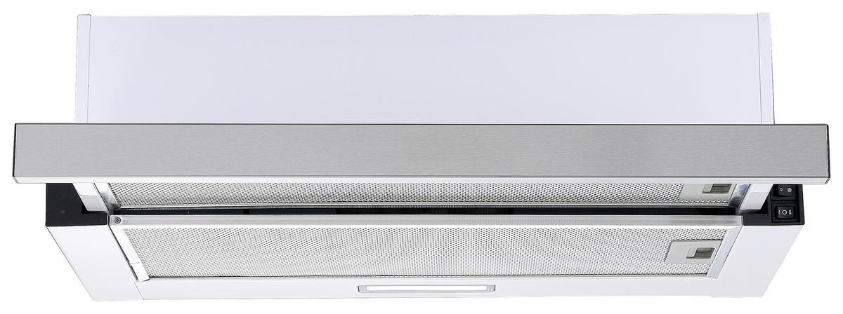 Dunstabzugshaube Tessa Edelstahlfarben B: 60 cm, Led - Edelstahlfarben, Trend, Metall (60/19,3/43cm) - Respekta