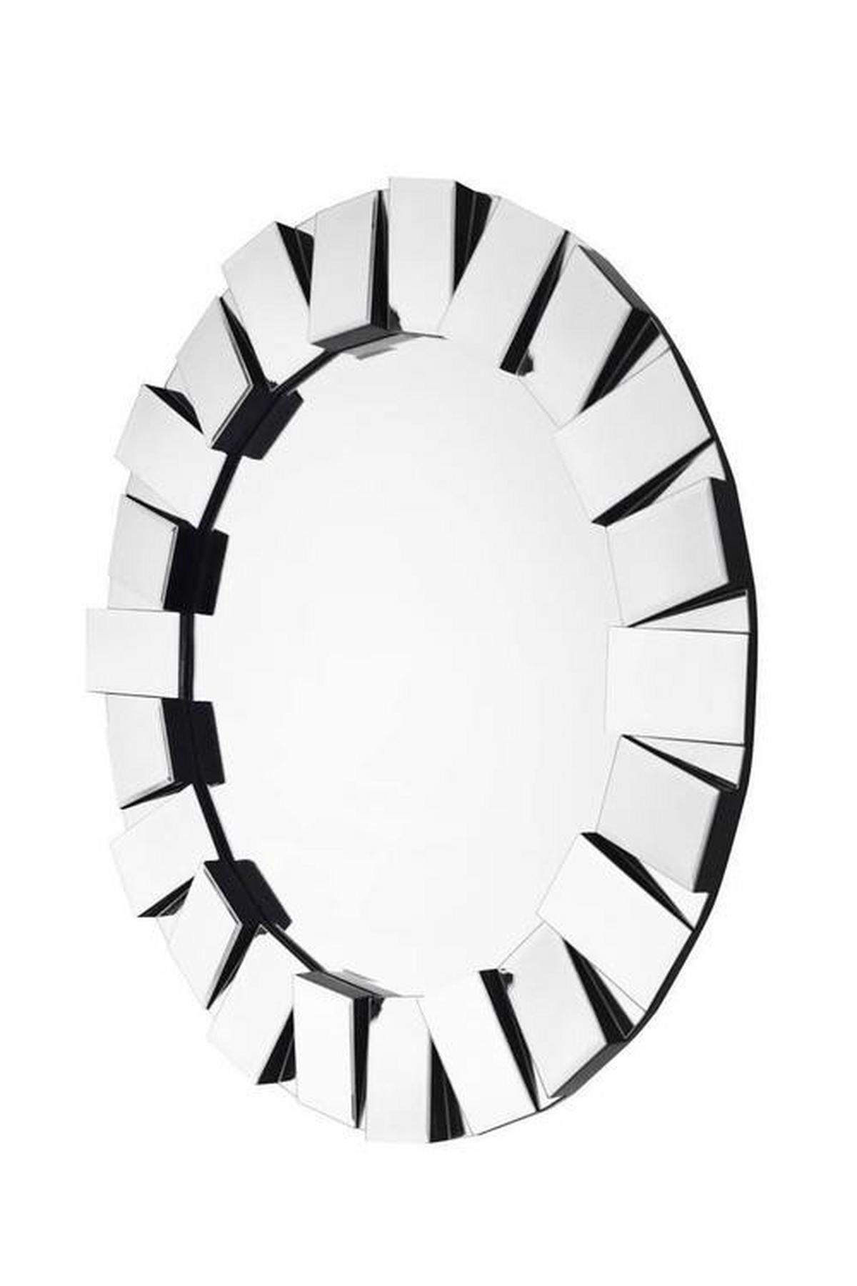 Nástenné zrkadlo strieborné - strieborná, Basics, kov/sklo (80/80/5cm)