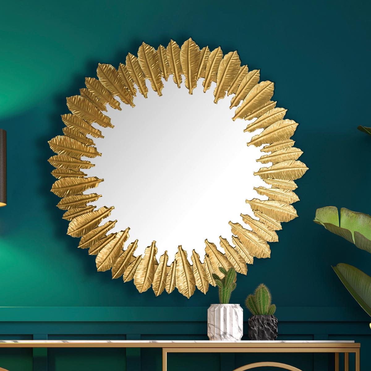 Wandspiegel Goldfarben B: 68 Cm - Goldfarben, Design, Glas/Metall (68/68/3cm) - MID.YOU