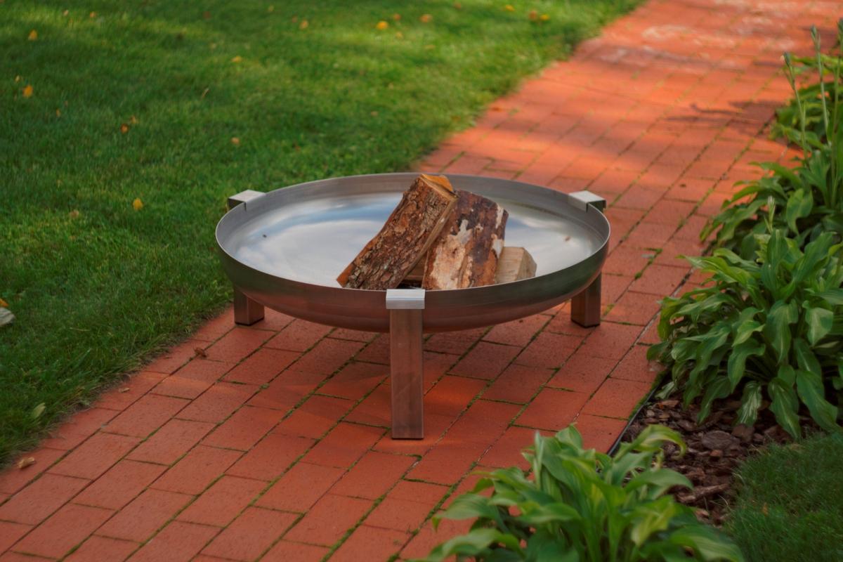 Feuerschale Basic XXL Edelstahl - Edelstahlfarben, Basics, Metall (63/63/28cm)