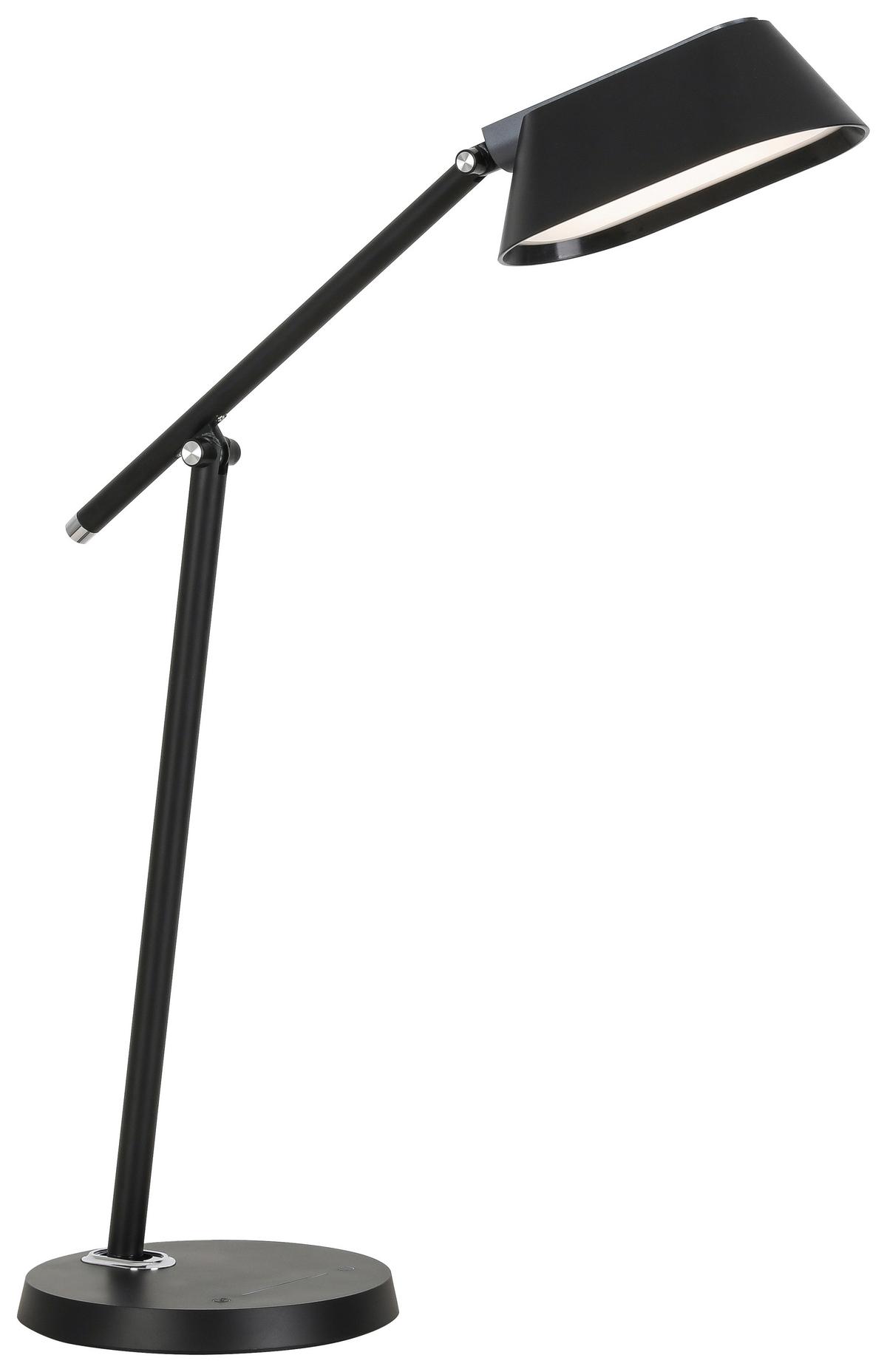 Schreibtischleuchte Christa - Chromfarben/Schwarz, Design, Kunststoff/Metall (46/46/18-79cm) - James Wood