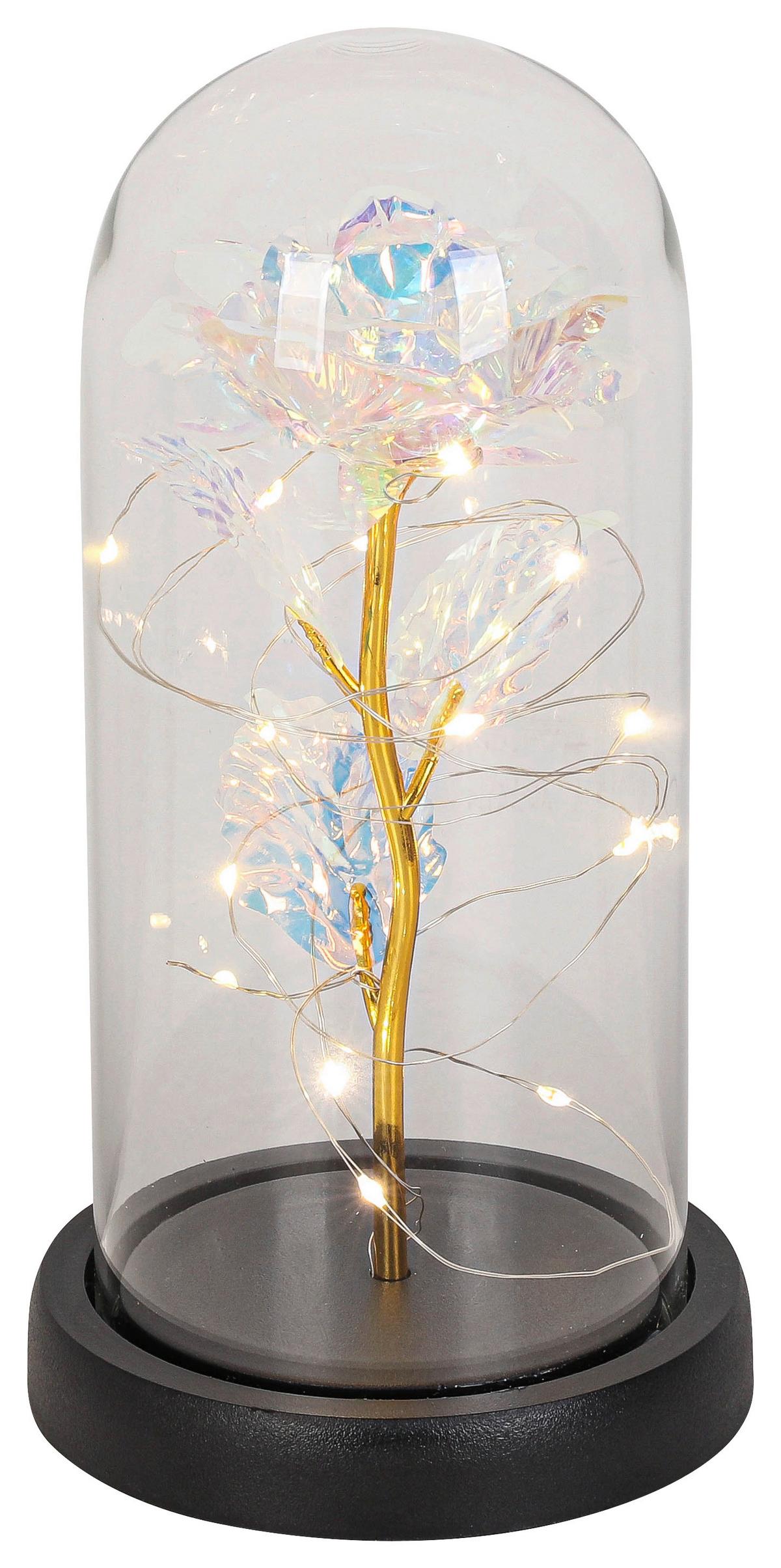 DEKORAČNÍ LED SVÍTIDLO FLOWI - černá/průhledné, Moderní, plast (11cm) - Mömax