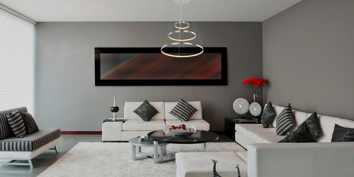 Hängeleuchte Ralph H: 120 cm 1-Flammig, Memory-Funktion - Opal/Nickelfarben, Basics, Kunststoff/Metall (51/120cm) - Globo