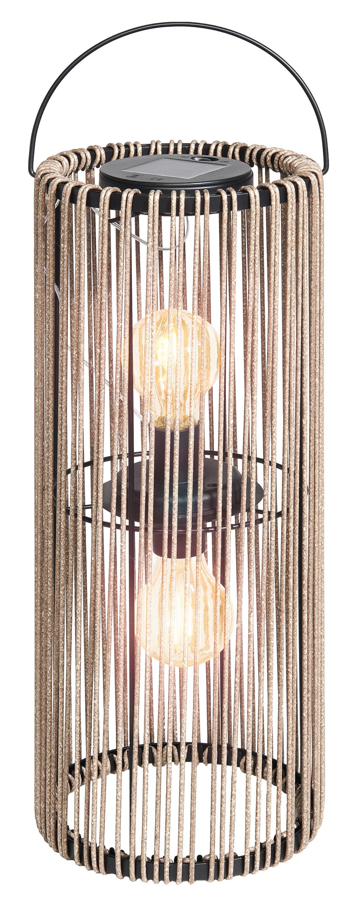 Solární svítidlo Laurin - hnědá, Moderní, kov/plast (16/50cm) - Modern Living
