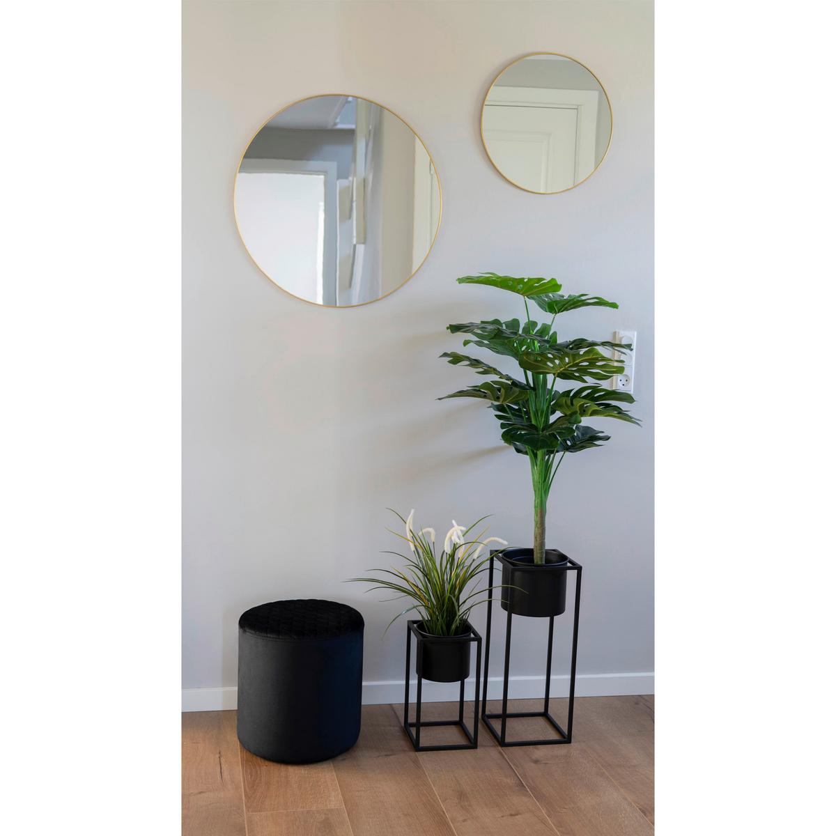 ÜBERTOPF-SET Marla Schwarz 2-teilig - Schwarz, Design, Metall