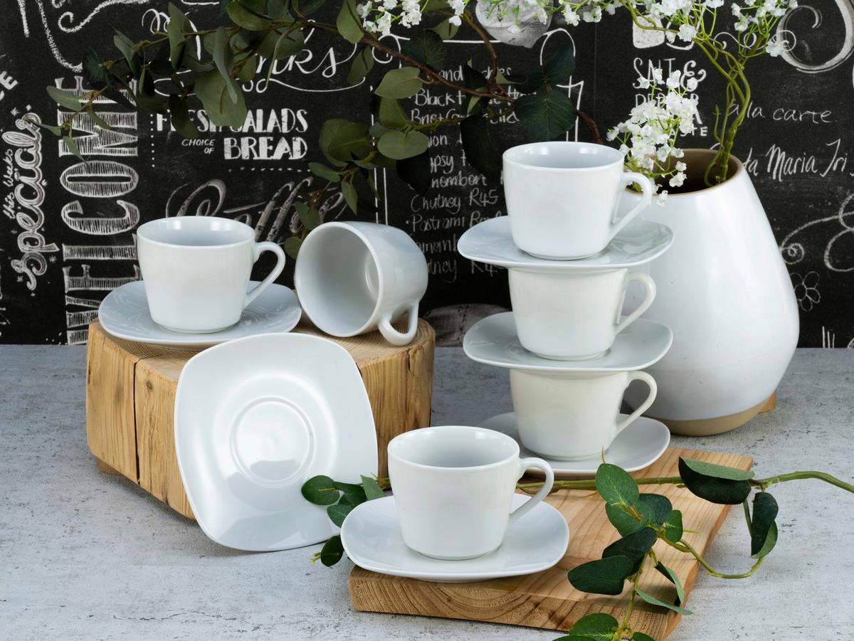 Kávový servis 12- dielny - biela, Basics, keramika (20/20/27,5cm) - Creatable