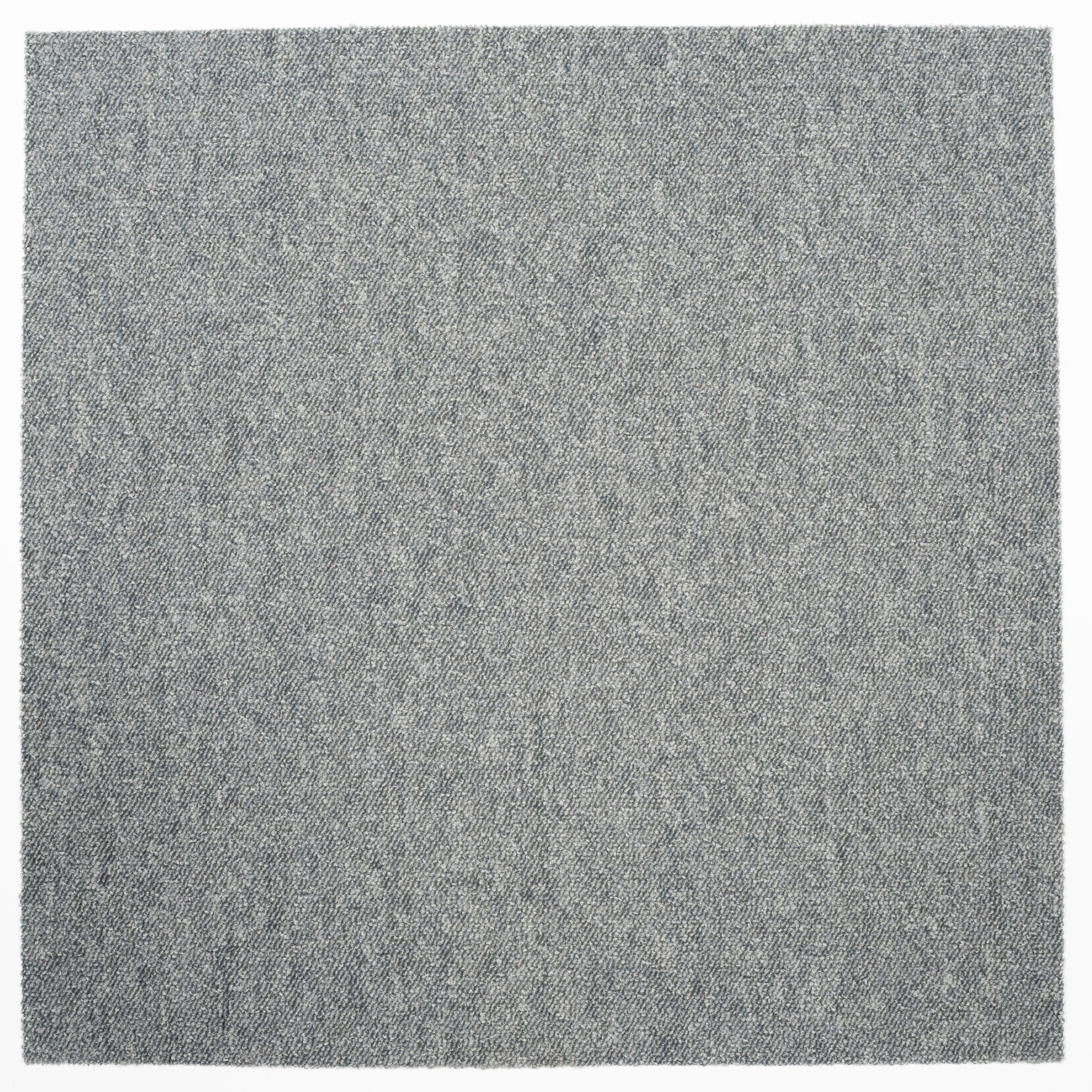 Teppichfliese Hellgrau Mustang 50x50 cm Florhöhe 3 mm - Hellgrau, Basics, Textil (50/50cm)