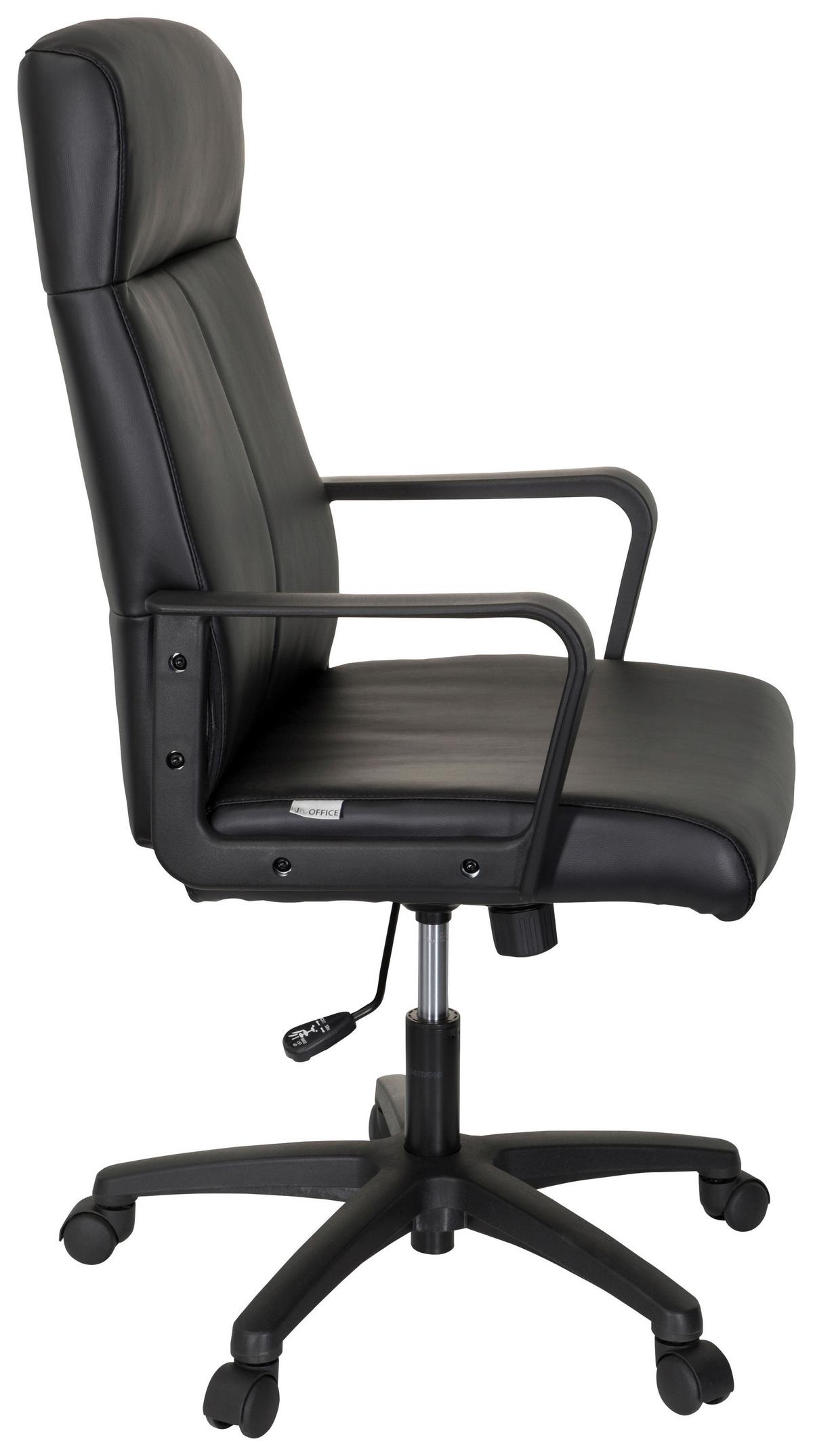 Chefsessel Lisso Schwarz - Schwarz, MODERN, Kunststoff/Textil (63/116/66cm) - MID.YOU