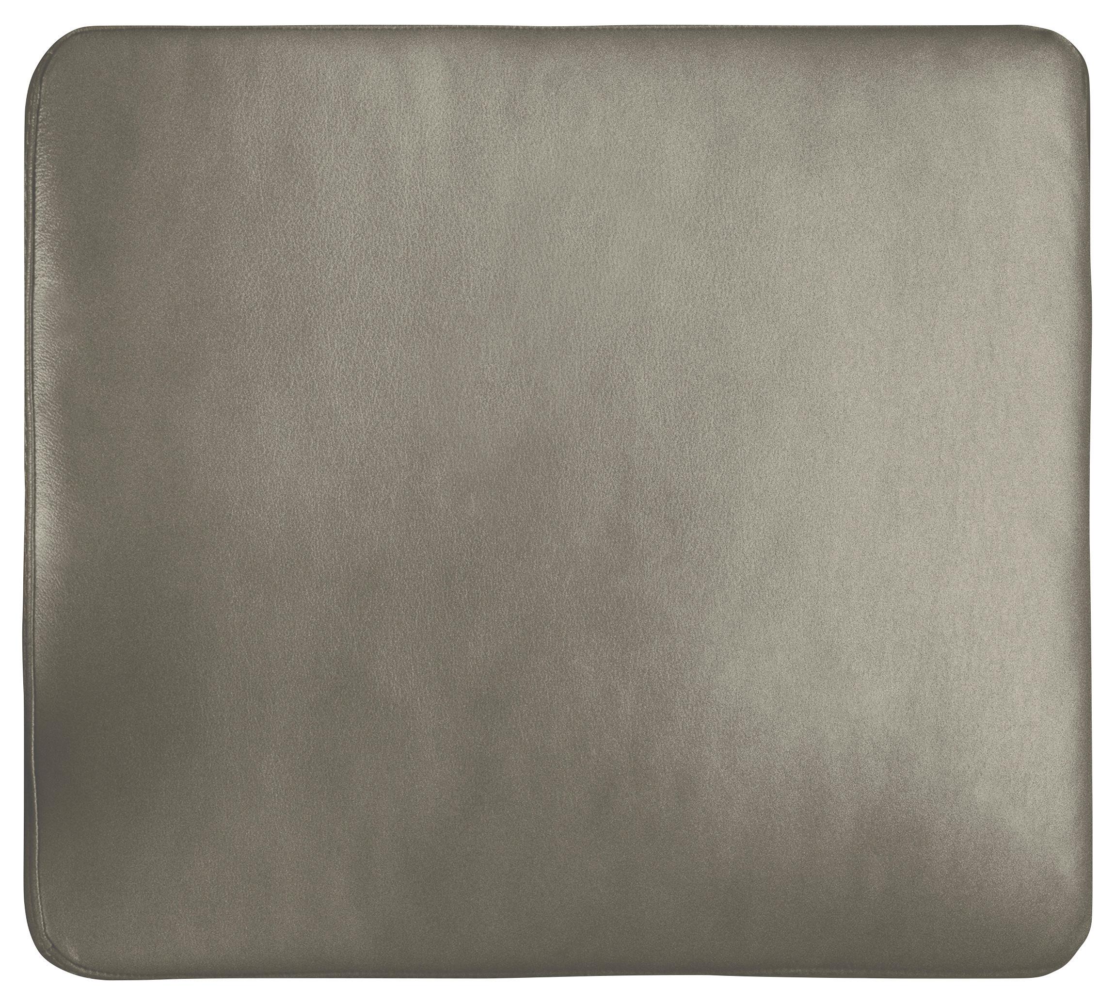 Zierkissen Spring Echtleder Cognac, B: 52 cm - Grau, Design, Leder (52/42/7cm) - Livetastic