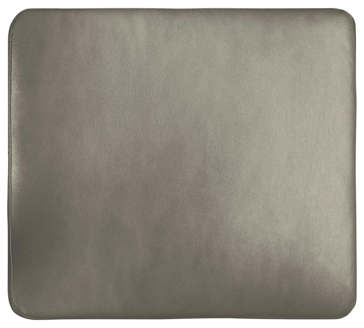 Zierkissen Spring Echtleder Cognac, B: 52 cm - Grau, Design, Leder (52/42/7cm) - Livetastic