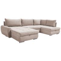 Ecksofa Canion - Chromfarben/Beige, Design, Textil (174/322/173cm) - Livetastic