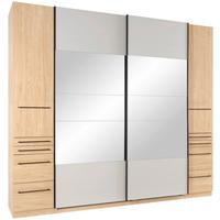 Schwebetürenschrank + Spiegel B: 274cm Ondega Eiche Dekor - Klar/Eichefarben, KONVENTIONELL, Holzwerkstoff (274/242,2/61cm) - Ondega