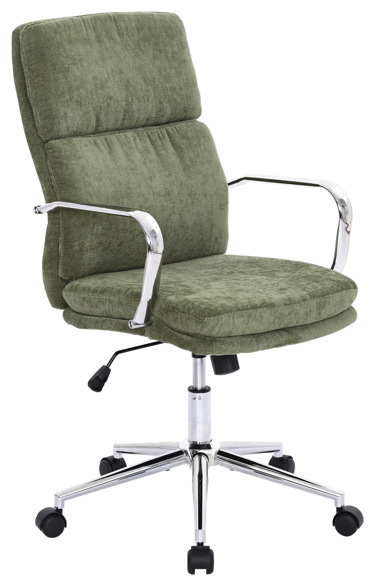 Drehstuhl Verona Grün B: 56 cm - Chromfarben/Grün, MODERN, Holz/Kunststoff (56/100-110/65,5cm) - Livetastic