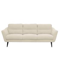 3-Sitzer-Sofa Tromso Creme B: 209 cm - Creme/Schwarz, Design, Textil (209/87/88cm) - Livetastic