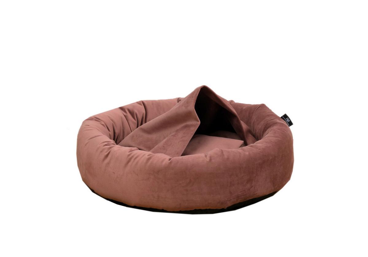 Hundebett Charly Rosa L: 90 cm - Rosa, KONVENTIONELL, Textil (90/90/18cm)