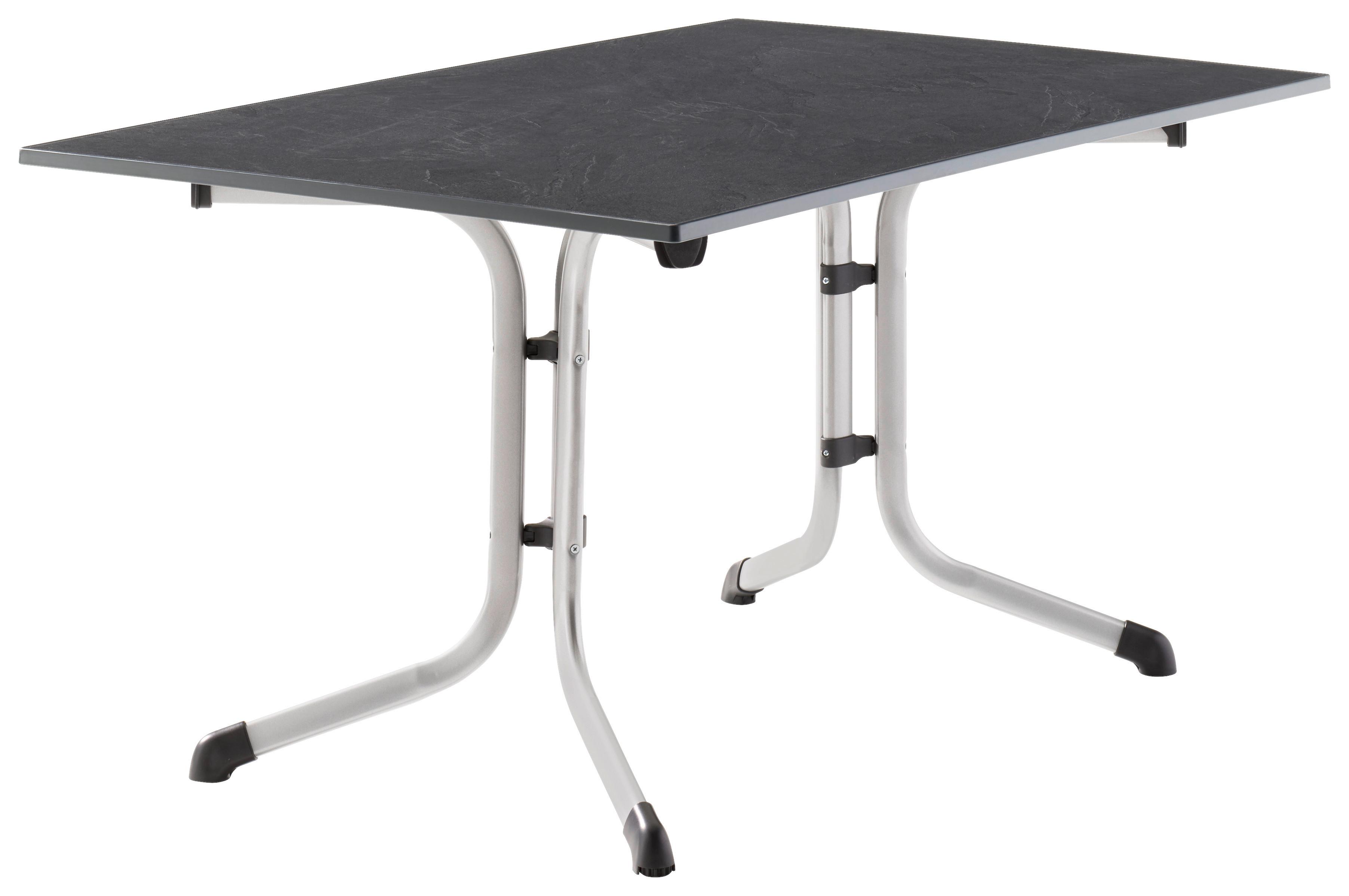 Gartentisch Klappbar Stahl L: 140cm - Anthrazit/Graphitfarben, MODERN, Holzwerkstoff/Metall (140/90/73cm) - Sieger