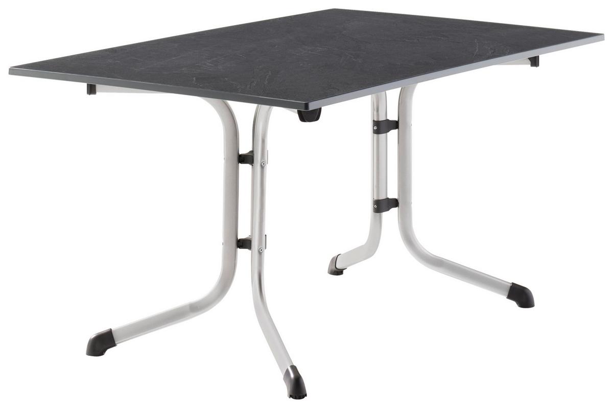 Gartentisch Klappbar Stahl L: 140cm - Anthrazit/Graphitfarben, MODERN, Holzwerkstoff/Metall (140/90/73cm) - Sieger