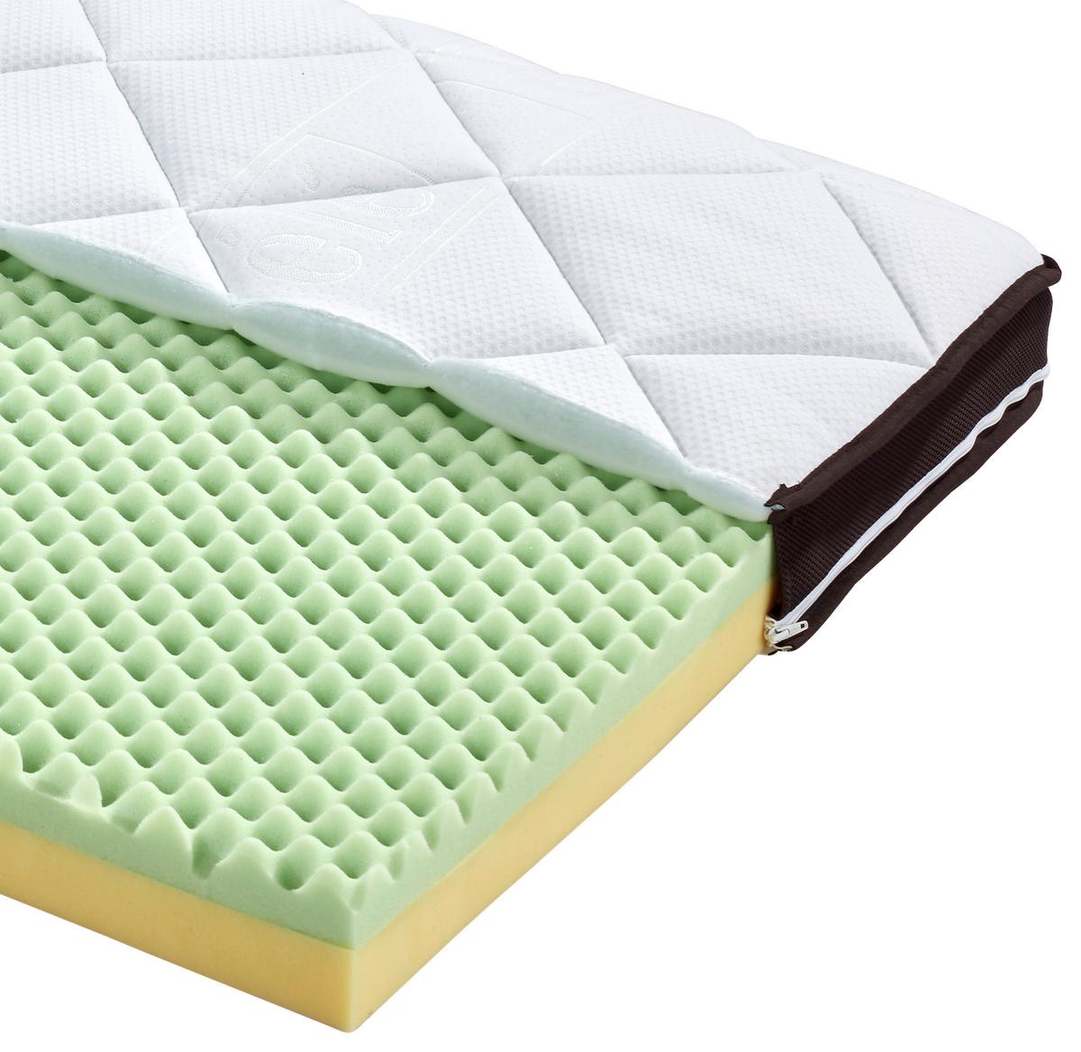 Topper Luxe 120x200 Cm Kaltschaum-/viscoseschaumkern - Weiß, Textil (120/200cm) - Ele
