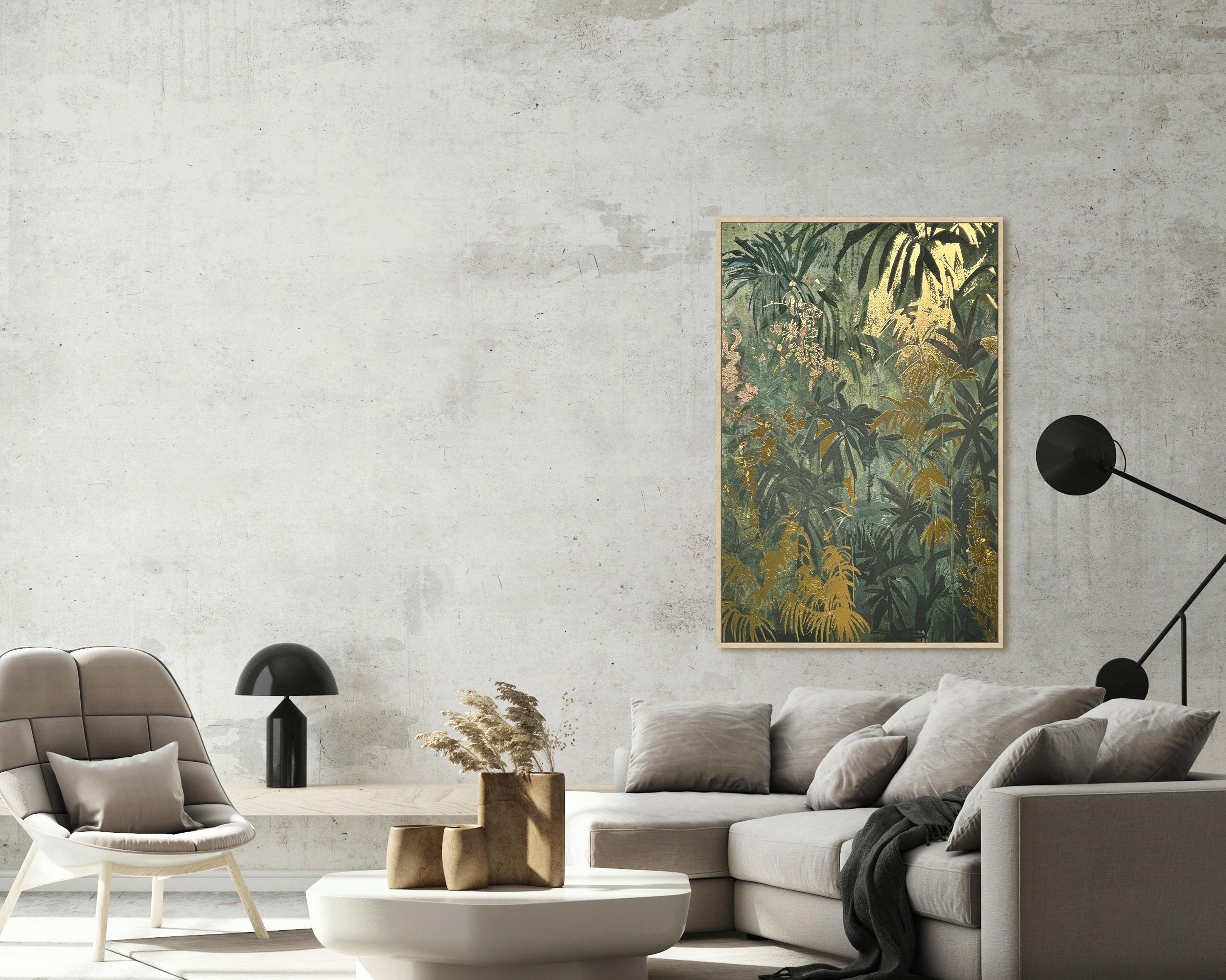 Obraz na plátně LOTTE, 60X90cm - zelená/přírodní barvy, Moderní, kompozitní dřevo/textil (60/90cm) - Mömax